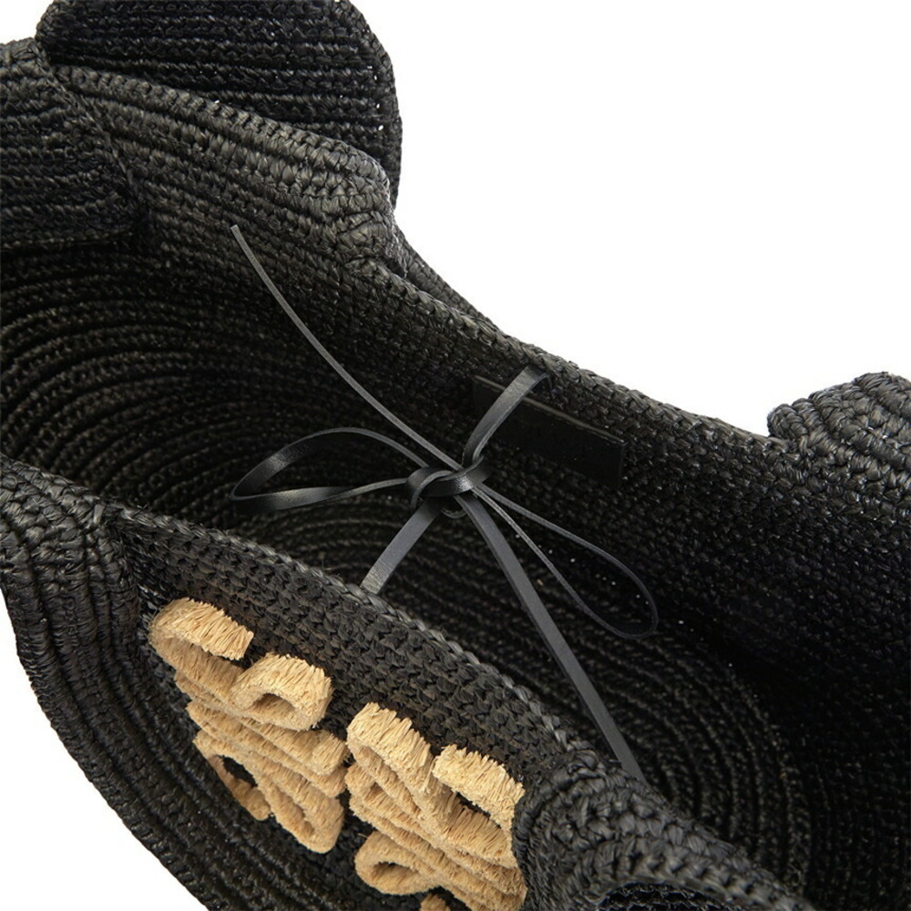LOEWE x Paula Ibiza Elephant Raffia Basket Bag Black - Picture 8 of 9